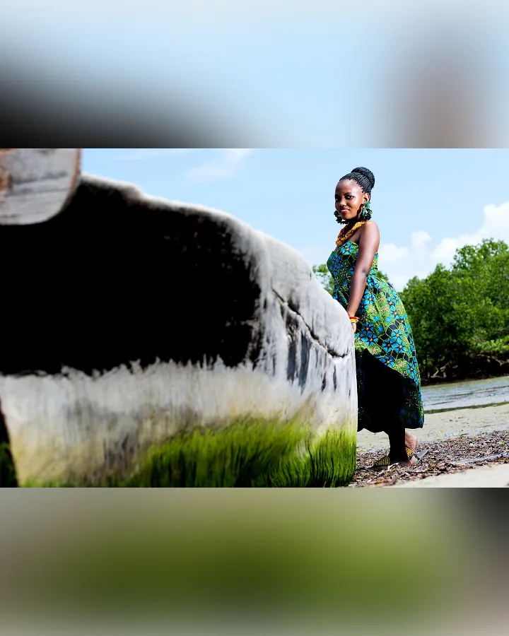 Kitenge dress, river print